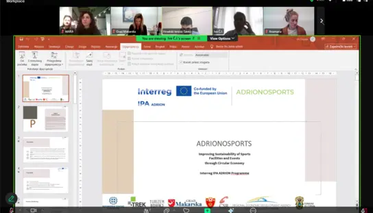 ADRIONSPORTS: Radionica posvećena unaprjeđenju održivosti sportskih objekata i sportskih događanja