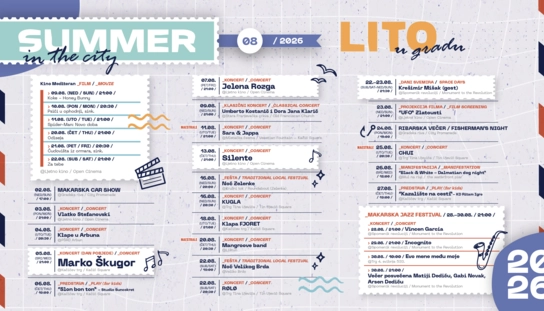 Lito u gradu – program događanja tijekom kolovoza