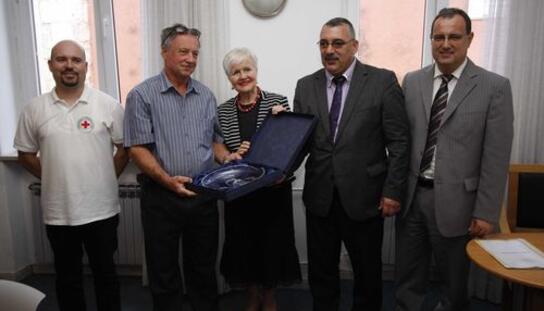 Prijem kod gradonačelnika: Izudin Husičić danas dao krv 110. put