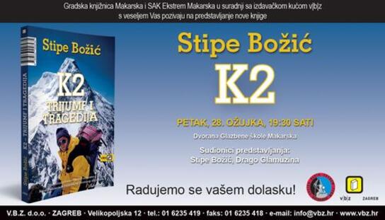 K2 trijumf ili tragedija: Gradska knjižnica i Extrem dovode u Makarsku Stipu Božića