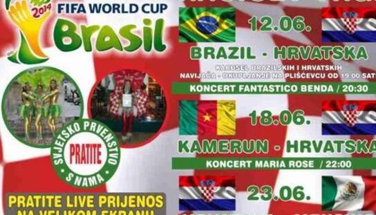 Svjetsko prvenstvo: Prijenos utakmice Brazil – Hrvatska sutra na Kačićevom trgu