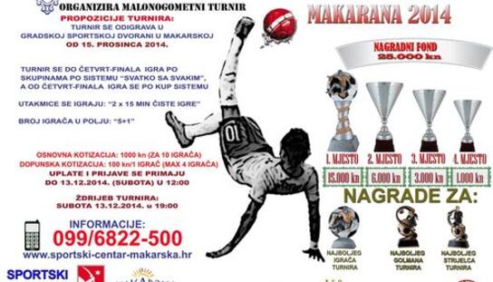 Počinje tradicionalni malonogometni turnir Makarana 2014.: Za trofej se bore 32 ekipe