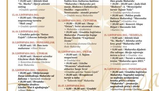 Makarska slavi Dan grada: Bogati kulturni, sportski i zabavni program