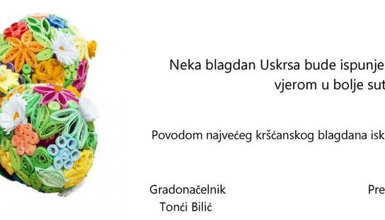 Grad Makarska: Sretan Uskrs!