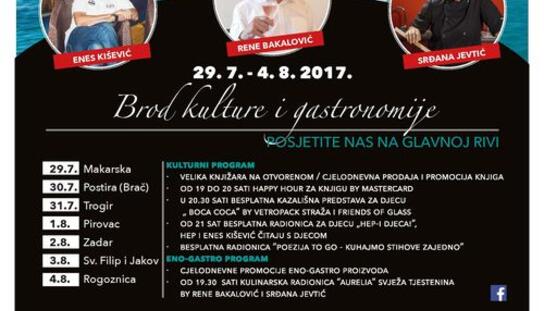 Ljeto uz knjigu i gastro užitke: Brod kulture 29. srpnja uplovljava u makarsku luku