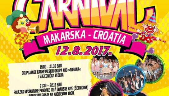 Provedite nezaboravnu večer u ludom ritmu: Tradicionalni makarski Ljetni karneval 12. kolovoza