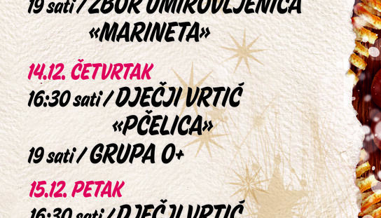 Drugi tjedan u Božićnom gradu: Prezentacija torte makarane na 5. obljetnicu proglašenja nematerijalnim kulturnim dobrom Republike Hrvatske uz FA Tempet