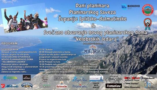 Od 12. do 14. listopada u Velikom Brdu: Dani planinara Planinarskog saveza Splitsko-dalmatinske županije