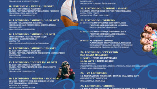 Program proslave Dana grada Makarske 2019.