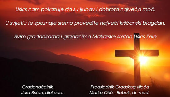 Sretan Uskrs želi vam Grad Makarska!