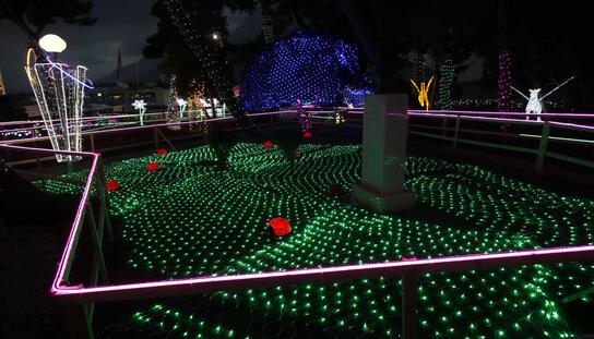 Upaljene lampice u makarskoj Čarobnoj šumi