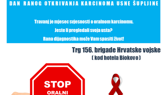 16. travnja u Makarskoj: Besplatni pregledi usne šupljine s ciljem rane dijagnostike oralnog karcinoma